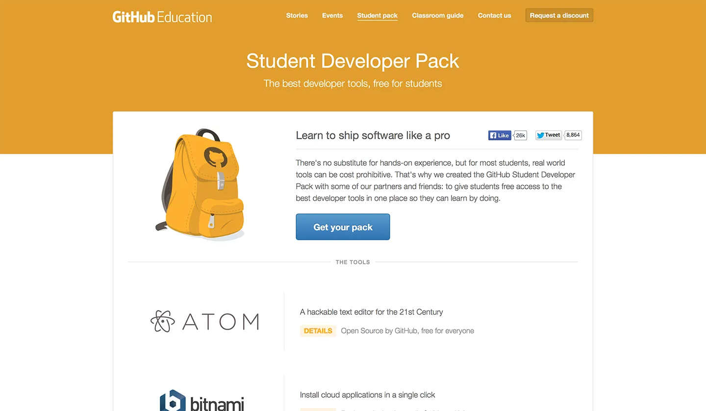 GitHub 학생 개발자 팩